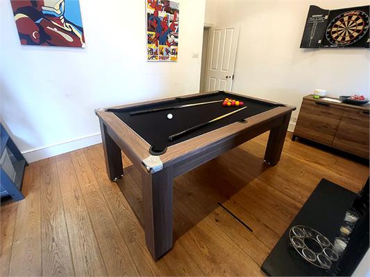 Signature Warwick Pool Dining Table - 6ft, 7ft: Lincoln Walnut Finish